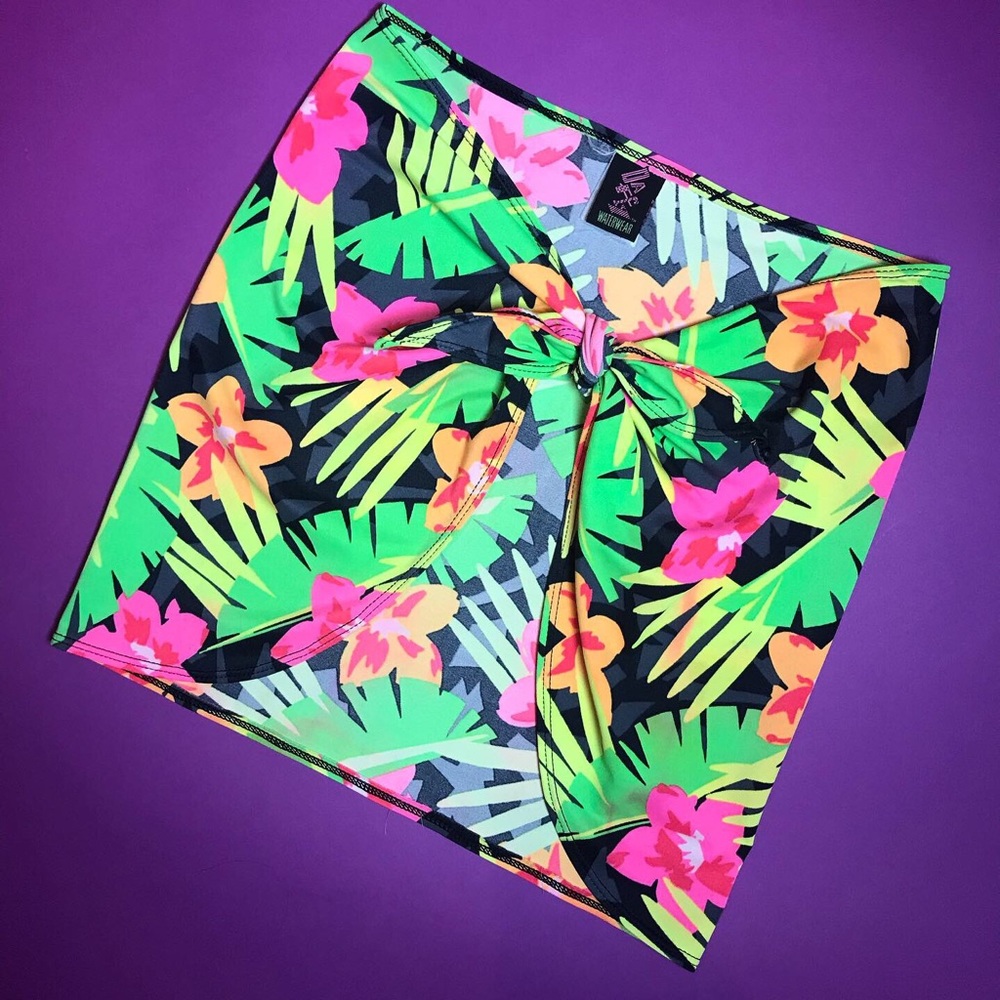 Colorful vintage bikini cover up